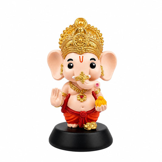 B.R STORE Baby Lord Ganesha Idol | Ganpati Bappa Murti for Car Dashboard & Home Decor | Cute Bal Ganesh Statue for Mandir, Office, Gifting & Auspicious Occasions (Multicolor) (Lord Ganesha Idol) 5.5cm