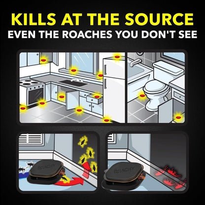 Noroachy Natural Cockroach Killer Bait for Kitchen, Bathrooms & Cabinets, Outdoor & Indoor - All in One Solution (12 Bait)