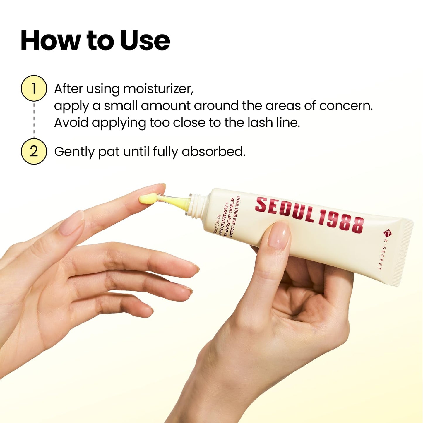 K-SECRET SEOUL 1988 Eye Cream : Retinal Liposome 4% + Fermented Bean, wrinkle care, anti-aging, skin elasticity, pigmentation, brightening, retinol, 30ml/1.01 fl.oz.
