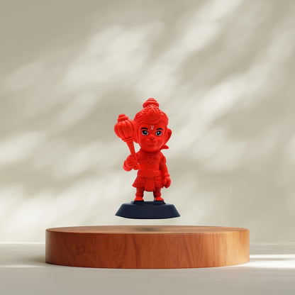 Kesari Hanuman Ji Figurine Showpiece for Car Dashboard, Home Office | Bajrangbali Murti Statue for Hindu Temple, Spiritual Decor | Gift for Devotees