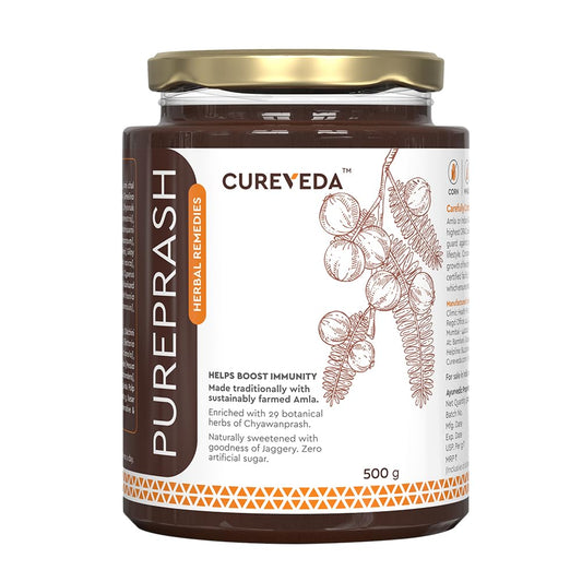 Jar of Cureveda Pureprash with a white background