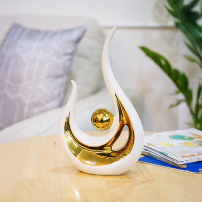 Nostrae Modern Abstract Art Show Pieces for Home Decor Living Room Decorative Items | Cute Showpieces Gift Item for Decor | Center Table Tv Unit Showcase Office Interior Statue Figurines