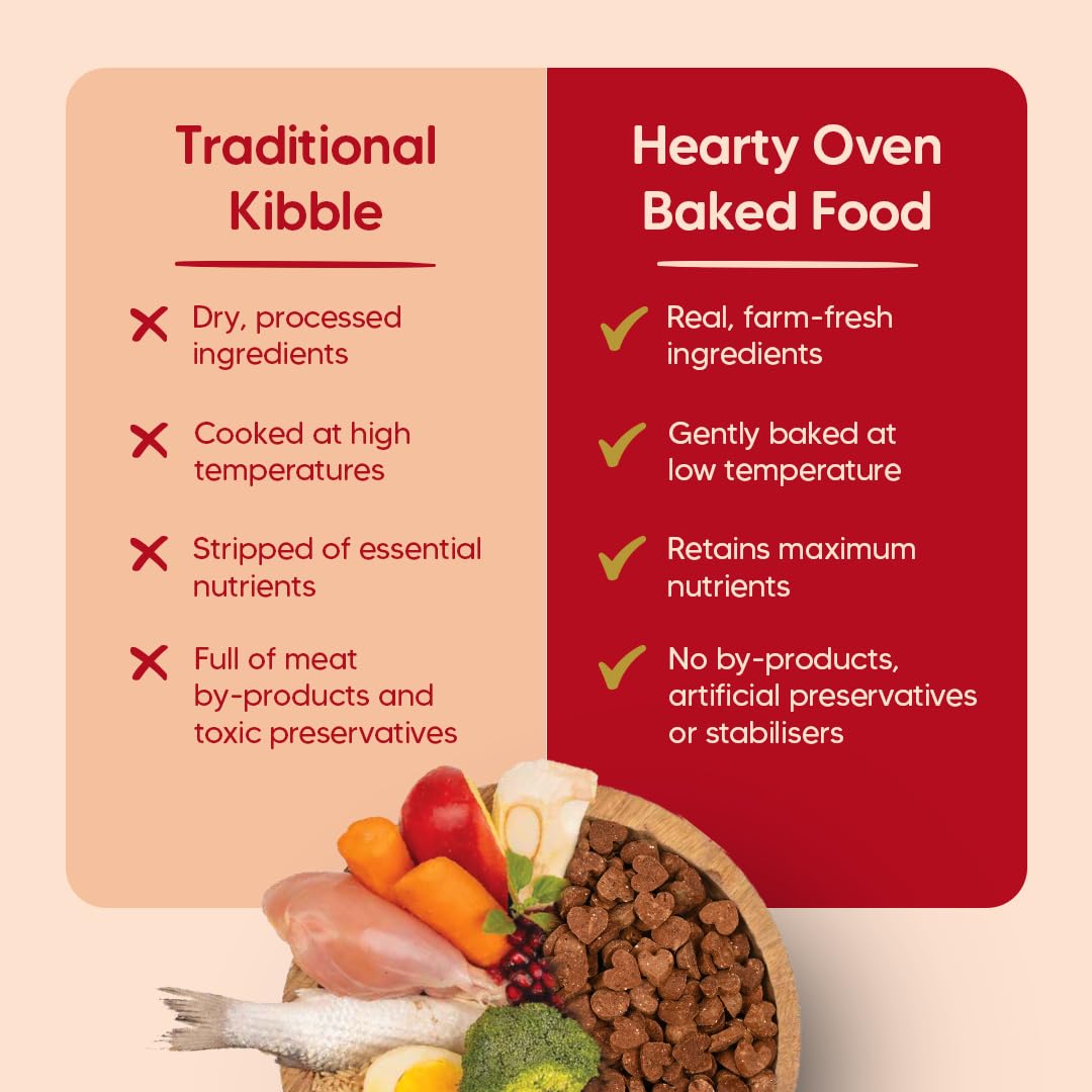 Hearty by HUFT Puppy Dry Food | Oven-Baked Chicken & Fish, All Breeds - 250 gm | Complete & Balanced Food for Puppy | No Corn, Soy, GMO or Added Flavours | Farm-Fresh Ingredients