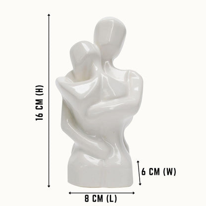 CraftVatika Romantic Couple Showpiece, Home Decoration Items for Living Room, Ceramic Showpiece for Home Decor, Home Decor Items for Living Room Bedroom Hall Office, Wedding Anniversary Valentines Day