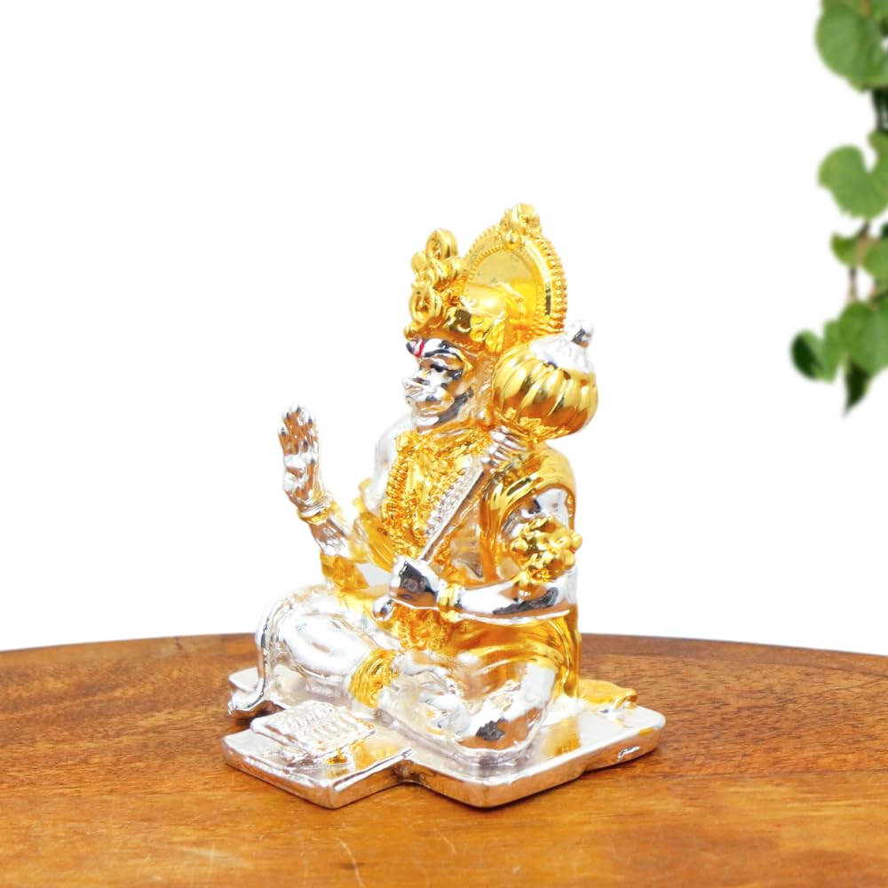 Resin Lord Hanuman Idol – Decorative Statue for Home Mandir, Car Dashboard, Vastu & Spiritual Gifting