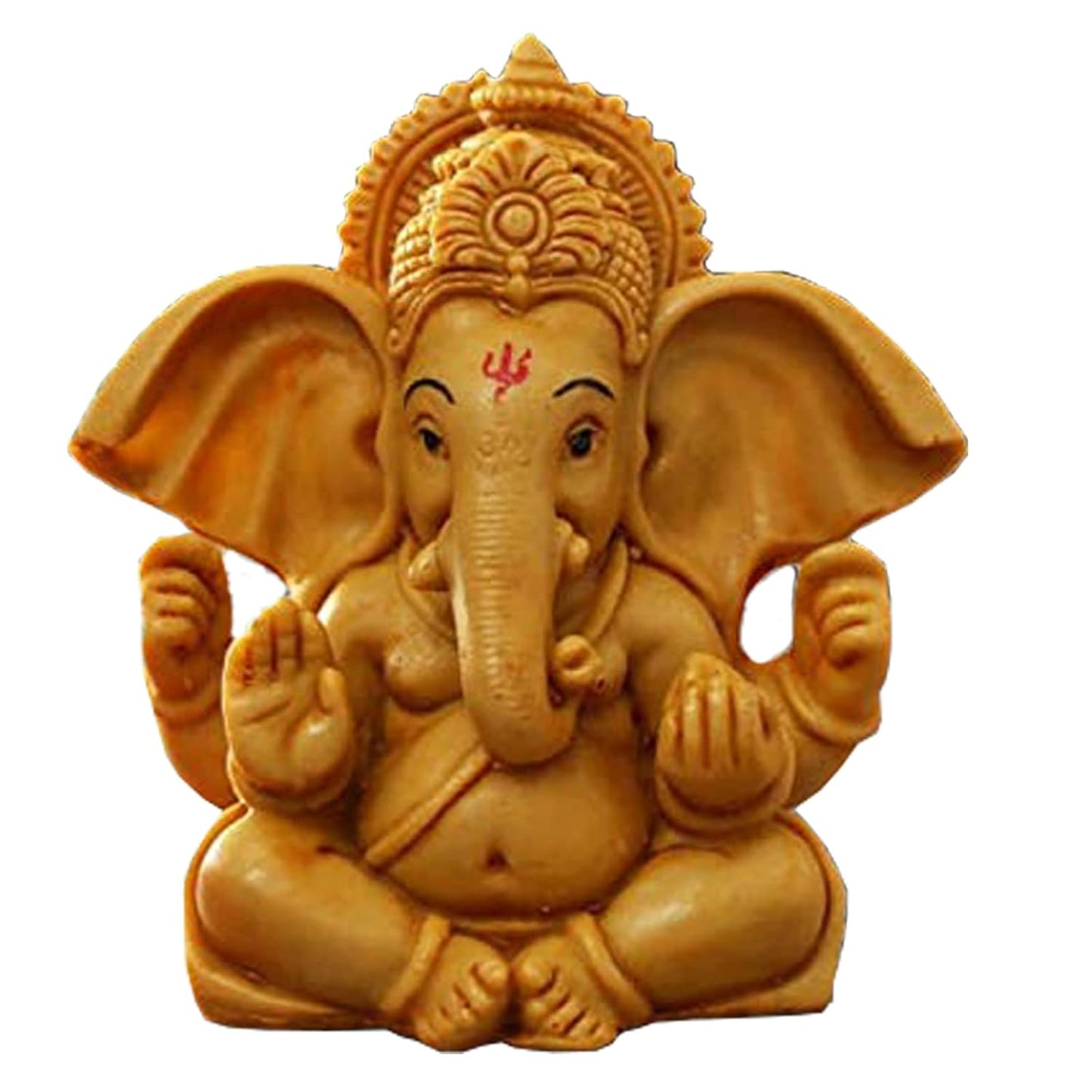 ascension Handcrafted Ganesha Beautiful Lord Ganesha Idol Figurine Showpiece Sculpture Hindu Polyresin Car Dashboard Ganesh Ji Statue Brown