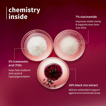 Plum Black Rice & Niacinamide-TXA 10% Night Clarity Jelly Serum | visibly reduce dark spots, stubborn acne marks, and improve overall skin clarity| 25g