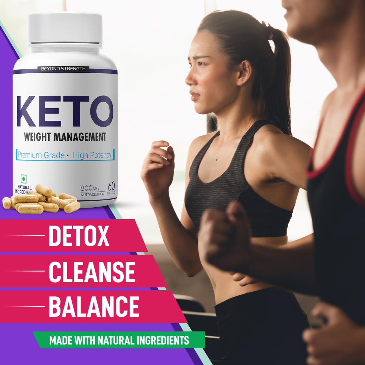 Herbal Max Keto Advanced Weight Management – 800mg | 60 Capsules | With Green Tea, Garcinia Cambogia & Green Coffee Extract | Supports Fat Burn & Metabolism | For Men & Women