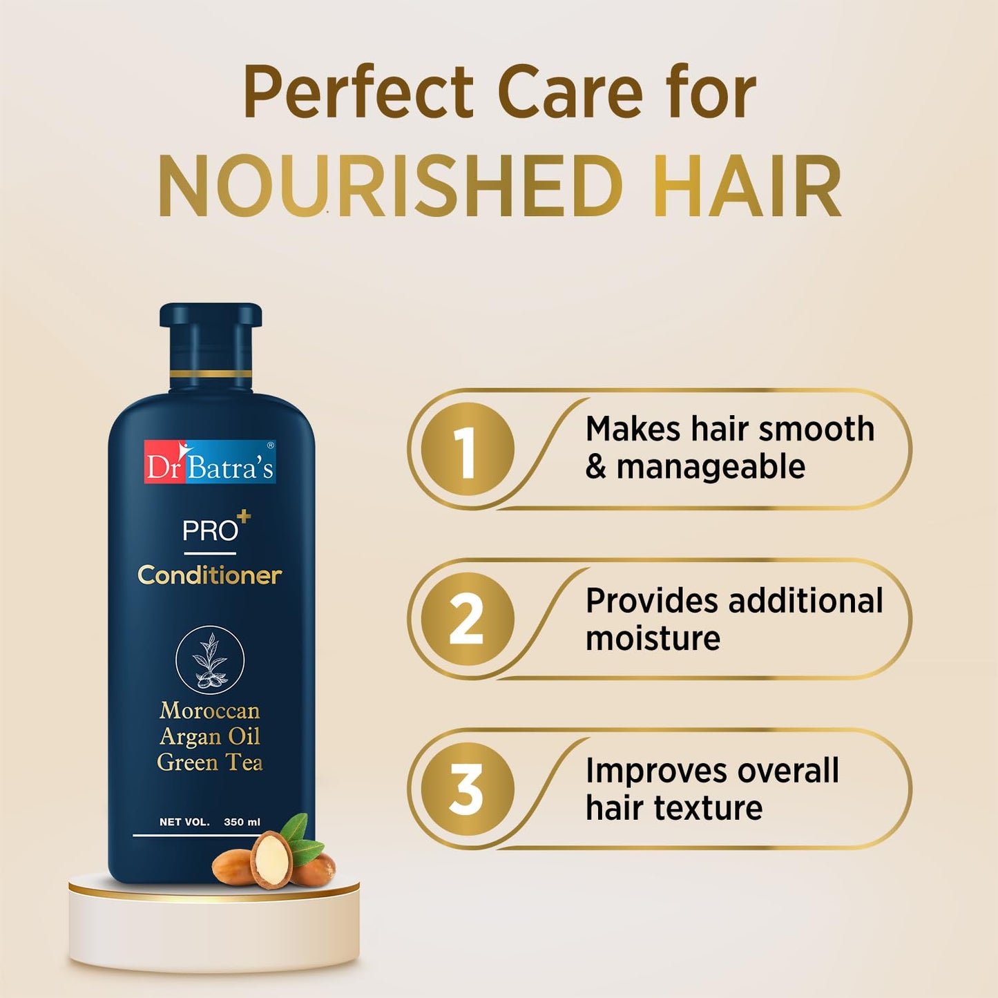 Dr Batra's Pro Conditioner 350Ml Each, Enriched With Moroccan Argan Oil, Green Tea, Vitamin B, For Healthy & Soft Hair, Damage Repair, Sls & Paraben Free