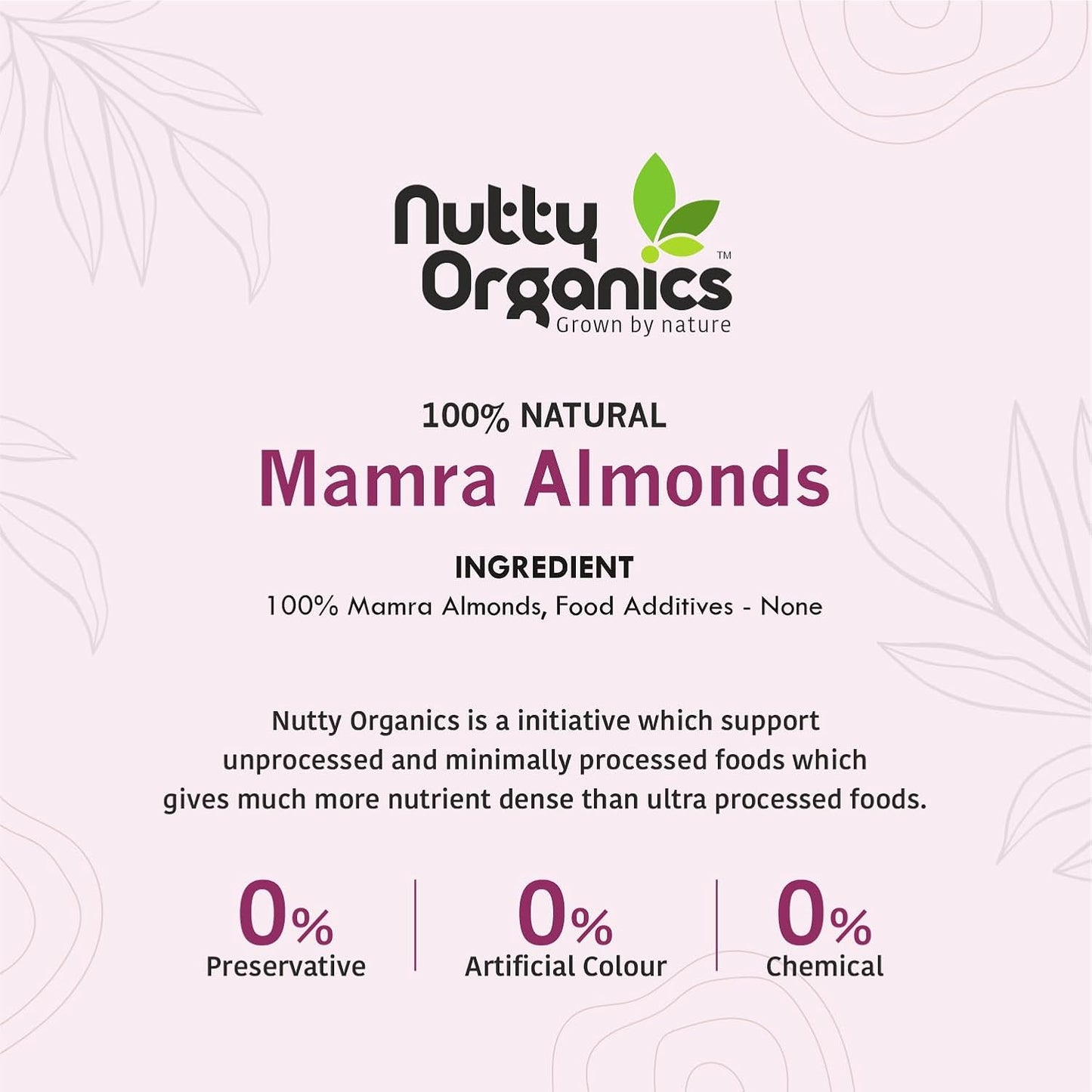 Nutty Organics Almonds Mamra - 500 GM (Grade A ++ Nuts, Premium, Rich In Oil) Richest Natural Source of Vitamins, Magnesium & Protien | Special Mamra Badam Giri
