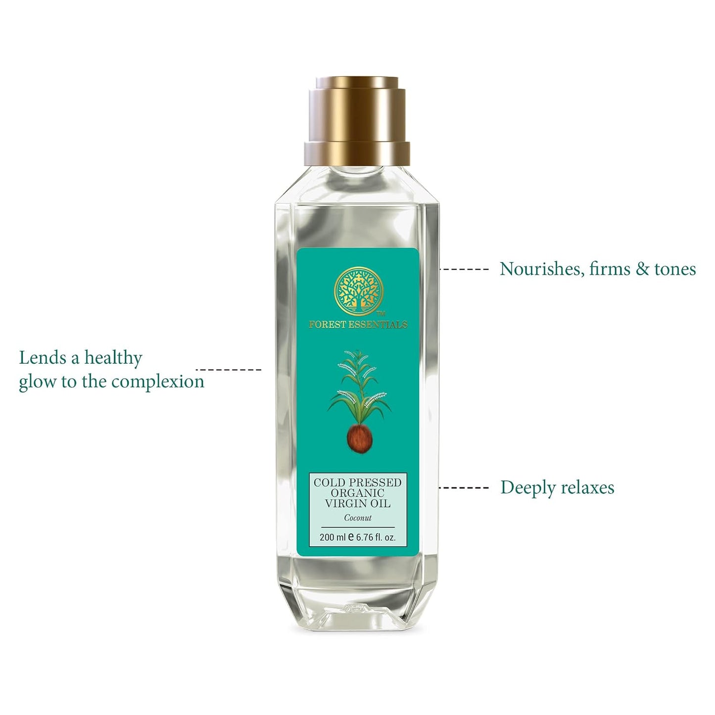 Forest Essentials Organic Pure Cold Pressed Virgin Coconut Oil |100% Pure & Natural