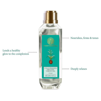 Forest Essentials Organic Pure Cold Pressed Virgin Coconut Oil |100% Pure & Natural