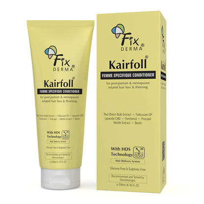 Fixderma Kairfoll Femme Specifique Conditioner for Post-Partum & Menopause Related Hair Loss | Red Onion Conditioner with Castor Oil for Hair Growth | Hair Conditioner - 200 ml