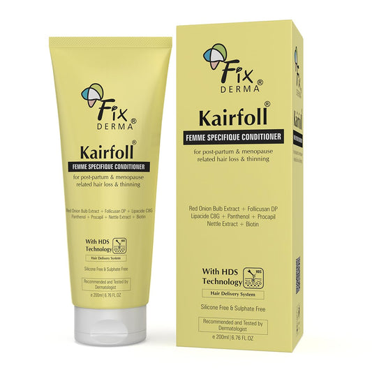 Fixderma Kairfoll Femme Specifique Conditioner for Post-Partum & Menopause Related Hair Loss | Red Onion Conditioner with Castor Oil for Hair Growth | Hair Conditioner - 200 ml