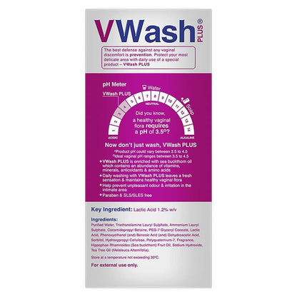 VWash Plus Expert Intimate Hygiene|| With Tea Tree Oil|| Liquid Wash Prevents Dryness|| Itchiness And Irritation|| Balances PH|| Paraben Free|| 200 ml