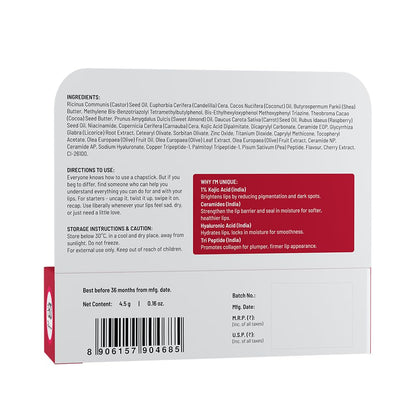 Back view of a skincare product packaging with text and ingredients list on a white background