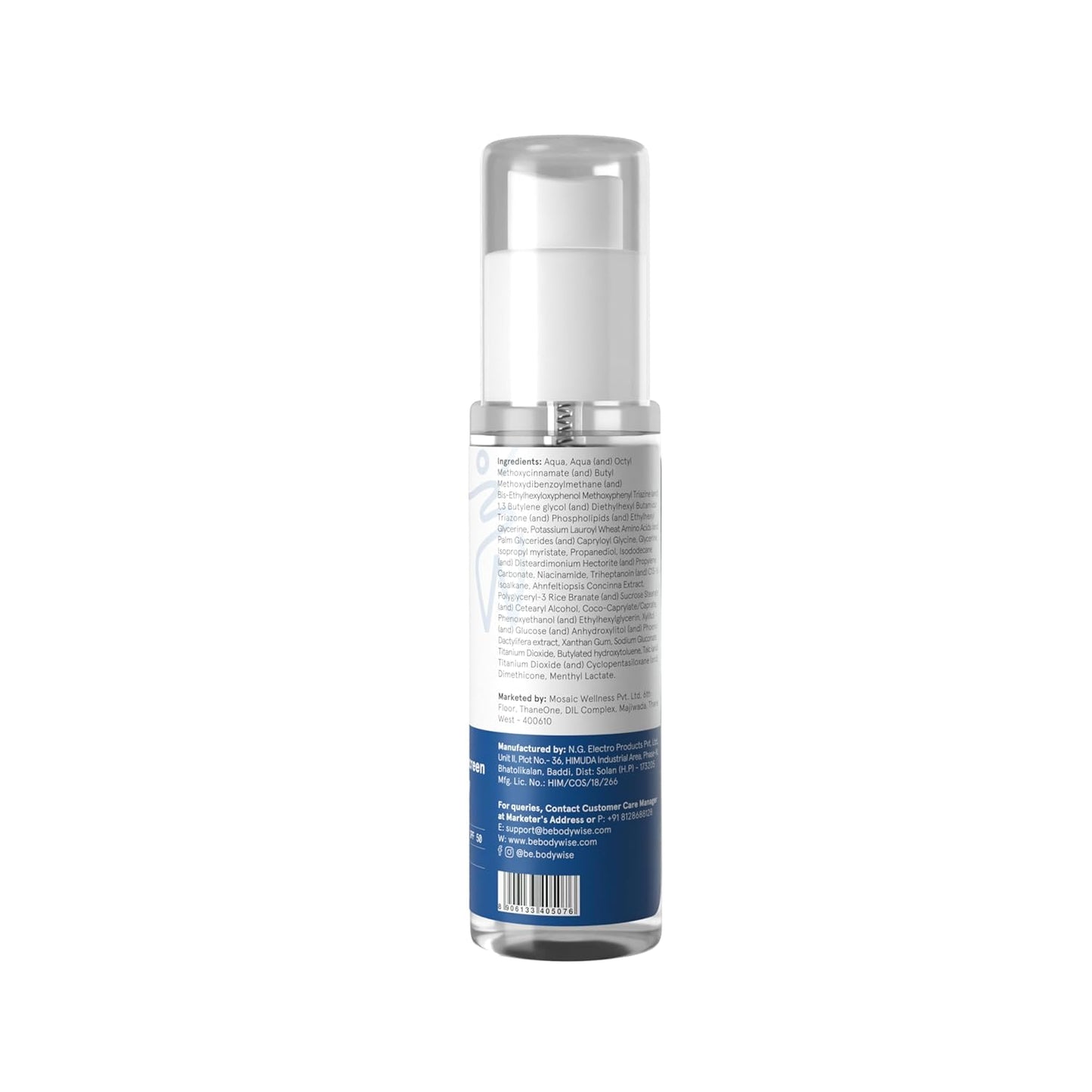 Be Bodywise Sunscreen Spray SPF 50 PA+++ 100ml | With SunCat DE Technology | Protects Skin from UVA/UVB Rays & Slows Down Signs of Aging | 1% Niacinamide, 1% Red Algae & 2.5% Glycerin | Fragrance Free