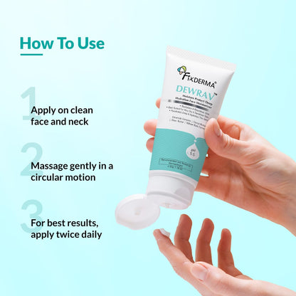 Fixderma Dewrav Deep Hydration Face Moisturizer with Cocoa & Shea Butter for Dry Skin - 50gm