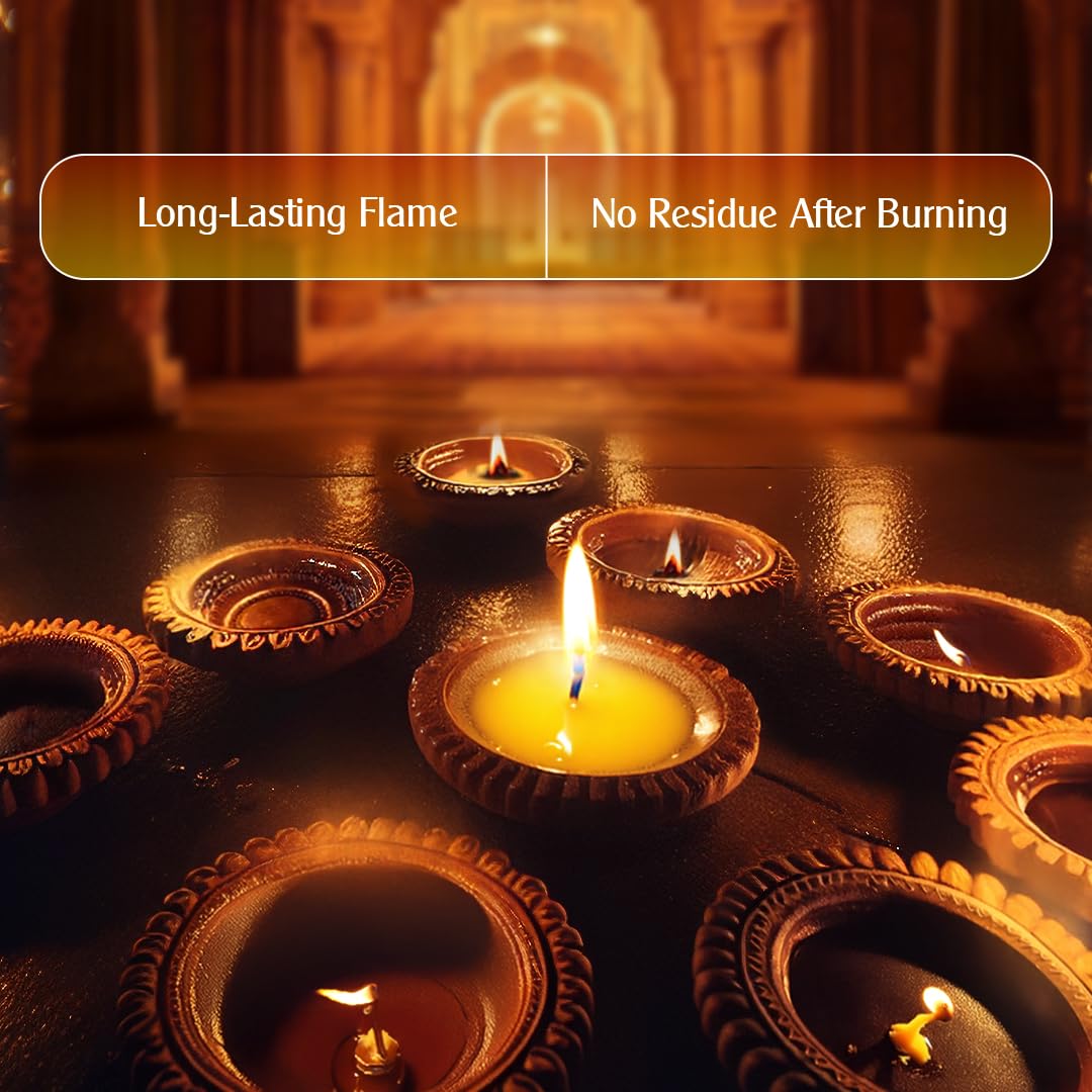 Shubhkart Darshana Puja Ghee - 500 ml for Daily Puja, Festivals| Puja Deepam Oil (Ghee for Pooja) Puja Ghee for Diya or lamp and Wicks or Batti | Rich in Aroma | Non-Edible