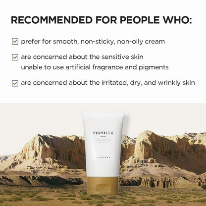SKIN1004 Madagascar Centella Cream | Korean Face Moisturizer with Organic Ingredients | Hydrating, Brightening & Anti-Wrinkle Skincare, 30ml