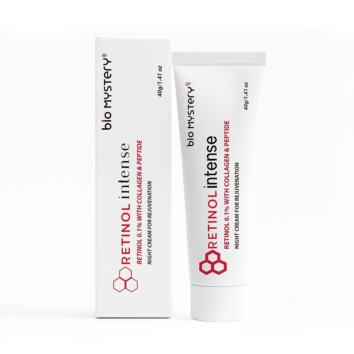 Retinol Intense Cream 0.1 Vitamin A Fine Lines, Sun Spots, Anti-Aging (40 Gram / 1.41 Oz)