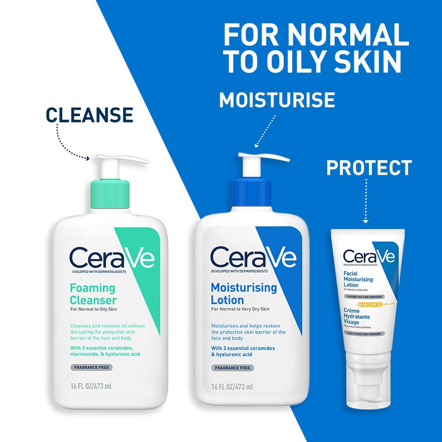 CeraVe Foaming Cleanser For Normal To Oily Skin