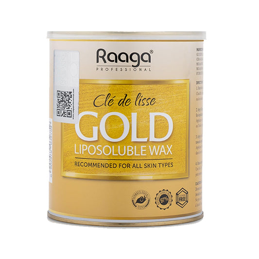 Raaga Professional Liposoluble Metallic Wax, Gold, 800 ml