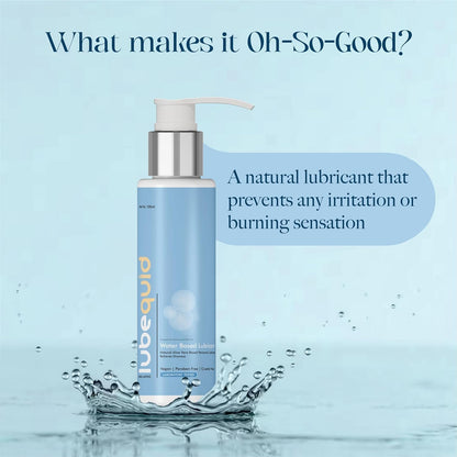 Lubequid natural Water-Based Personal Lubricant, 100 ML Bottle- 2 in 1 Lubricant & massage Gel for Men and Women ~ Water Based Lube ~ Skin Friendly, Silicone and Paraben Free
