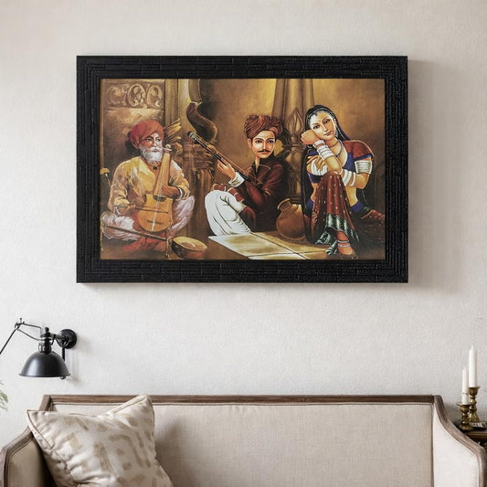 Modern Rajasthani Art Framed Painting | Ready to Hang (multicolor, 14 Inch x 20 Inch)