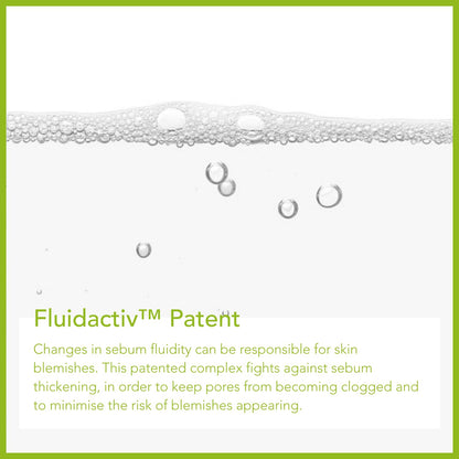 Advertisement for Fluidactiv Patent with text and bubbles on a white background