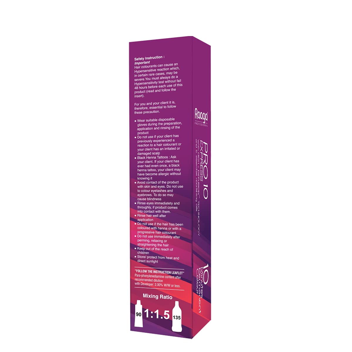 Raaga Professional Pro10 Hair Color, Light Brown Mahogany Reflect (Shade 5.5), 90g – Ammonia-Free, Rich Color, Long-Lasting Shine