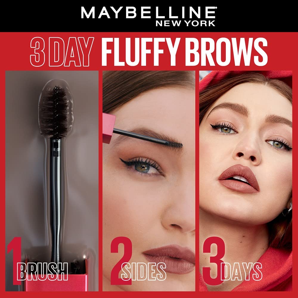 Maybelline New York Tattoo Brow 3 Day Styling Brow Gel - Deep Brown, Semi-permanent Tinted Eyebrow Gel, Water, smudge & Transfer-proof. Tattoo Brow 3 Day Styling Brow Gel Last Up To 3 Days | 6ml