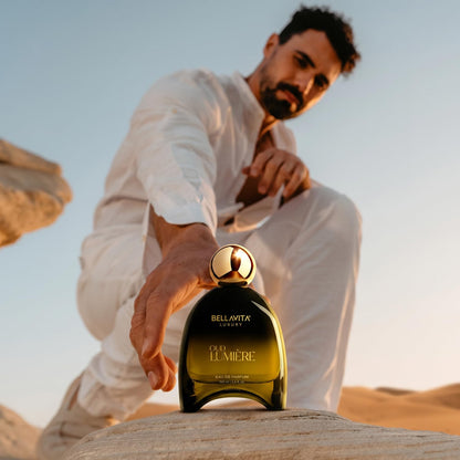 BELLAVITA OUD LUMIERE | Dubai Crafted | Perfume For Man | 100ml | 25% Oil Concentration | Oud, Leather, Sandalwood | Premium Long Lasting Perfume