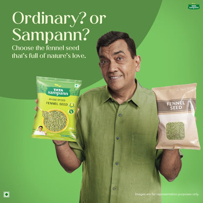 Tata Sampann Fennel Seed (Saunf), Whole Spices, Natural Oils*, Rich Aroma, 200g