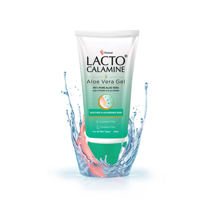 Lacto Calamine Aloe Vera Gel For Face | 150g | Moisturizer For Face With 99% Pure Natural AloeVera, Vitamin E & Glycerin For Hydrating Skin, Body & Hair | No Parabens, No Sulphates