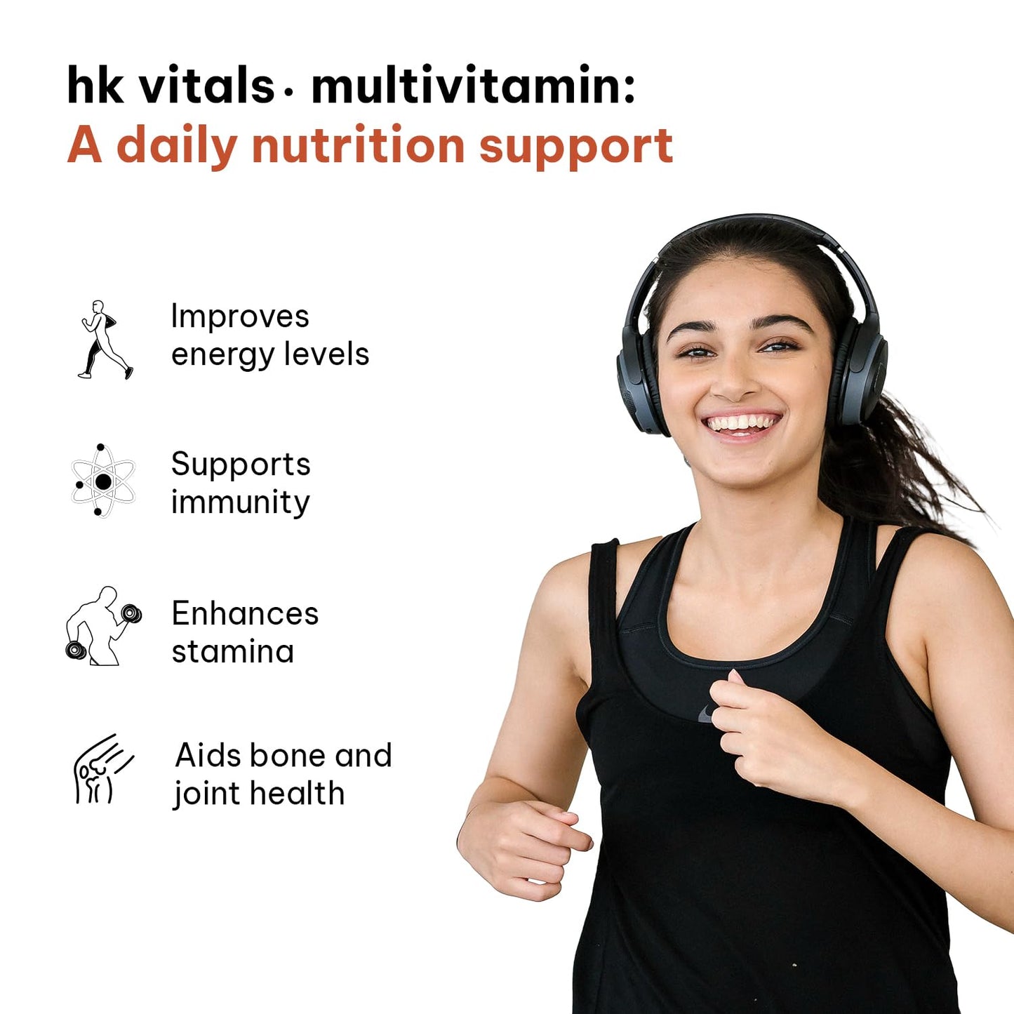 HealthKart hk vitals Multivitamin | For Men and Women | With Zinc, Vitamin C, Vitamin D3, Multiminerals & Ginseng Extract