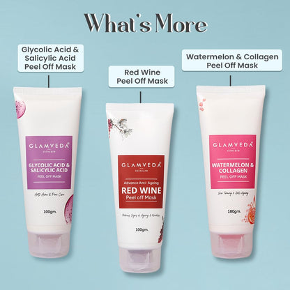 Glamveda Korean Rice & Ceramide Peel Off Mask for Men & Women | Brightening Face Pack for Even Tone Complexion & Anti-Ageing Care | Nourishes Dry & Dull Skin | Dermatologically Tested (100gm)