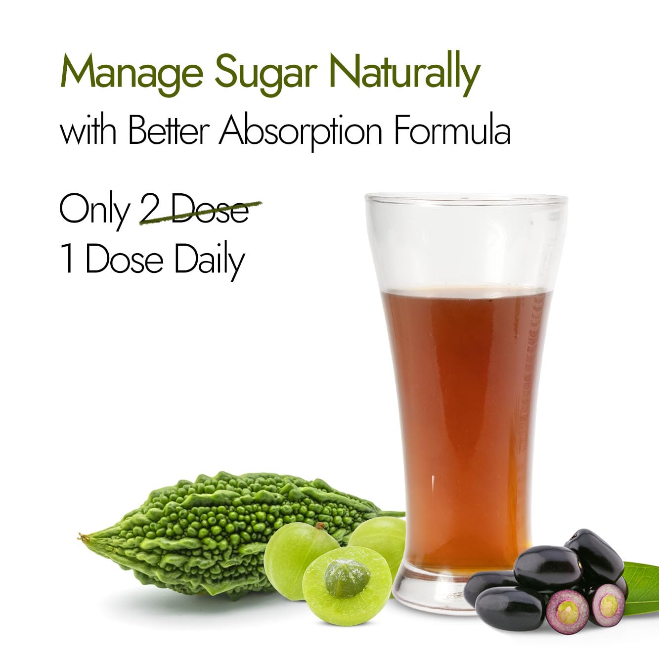Kapiva Dia Free 2X Juice-1L | New and Improved | Helps Manage Sugar Levels With 6 Powerful Herbs | 100% Ayurvedic Juice with Karela, Jamun & Gudmar | 1 Month Pack