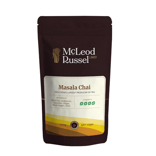 McLEOD RUSSEL 1869 - Masala Chai | 100 Gram | Garden Fresh Ctc Tea | Loose Leaf | 100% Natural Spices | Immunity-Booster | 40+ Cups, Black Tea
