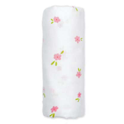 NINTARABABY Extra-Large Swaddle - 100% Organic Premium Muslin Cotton, 47" x 47" (119 cm x 119 cm), Ultra-Soft, Breathable & Lightweight, Multipurpose, Hypoallergenic, Gift for Newborn Girls