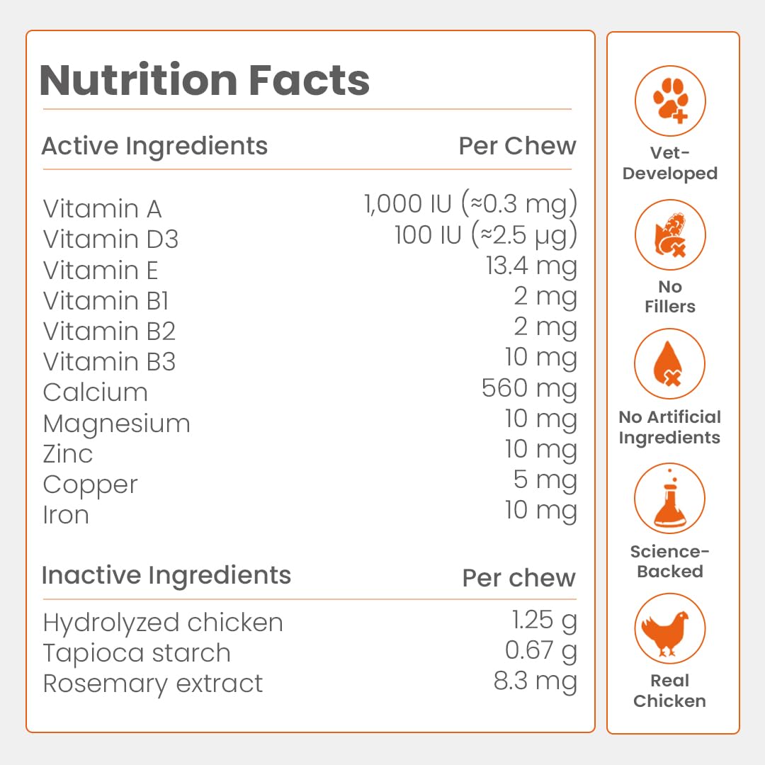 Nootie Daily Multivitamin for Dogs | Vitamins, Minerals & 7 Essential Amino Acids | Immune Boost, Better Vision, Healthy Skin Vet-Formulated Soft Chews | 30 Chews (All Breeds & Life Stages) 16in1