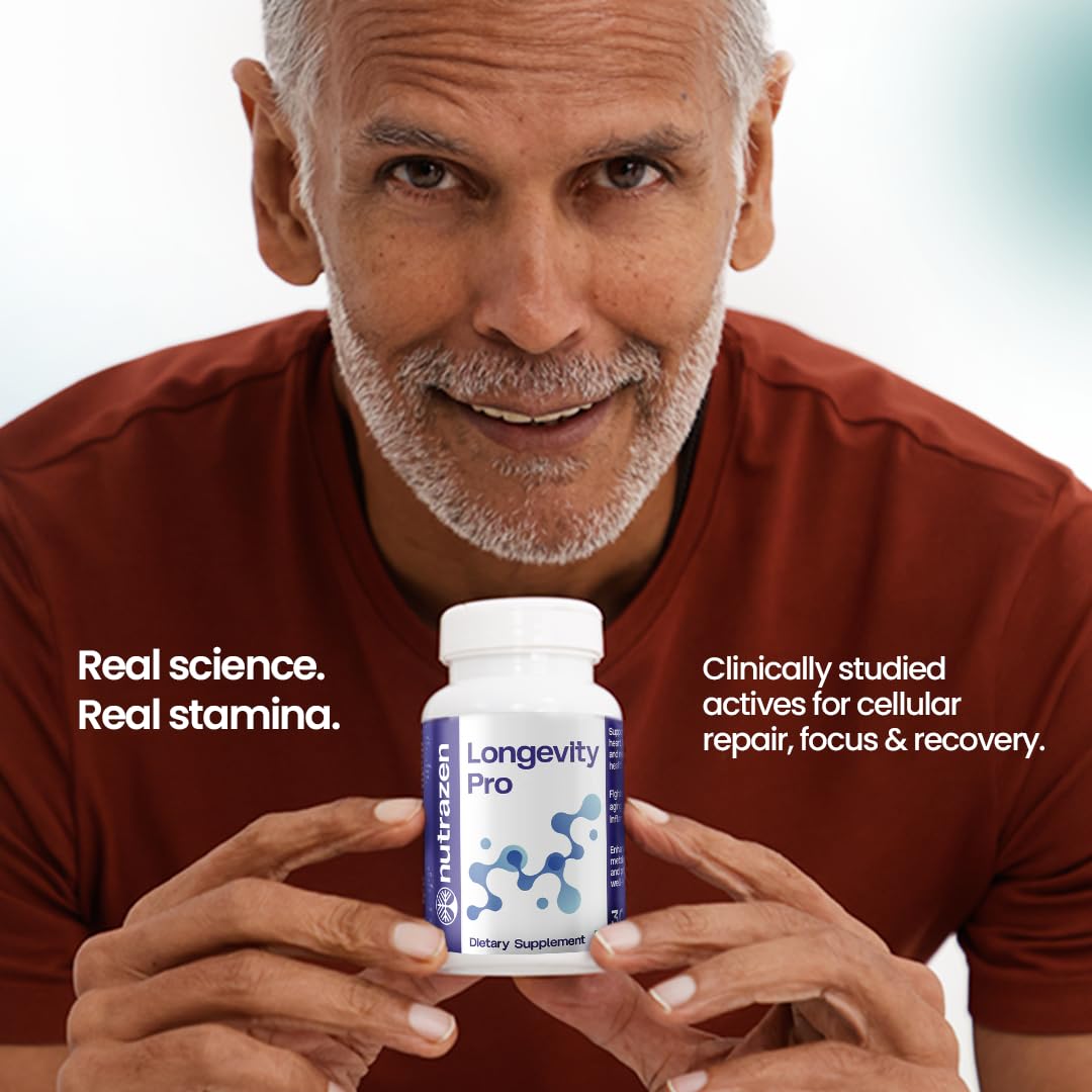 Nutrazen Longevity Pro - 30 Tablets | Resveratrol, CoQ10, EGCG, AHA