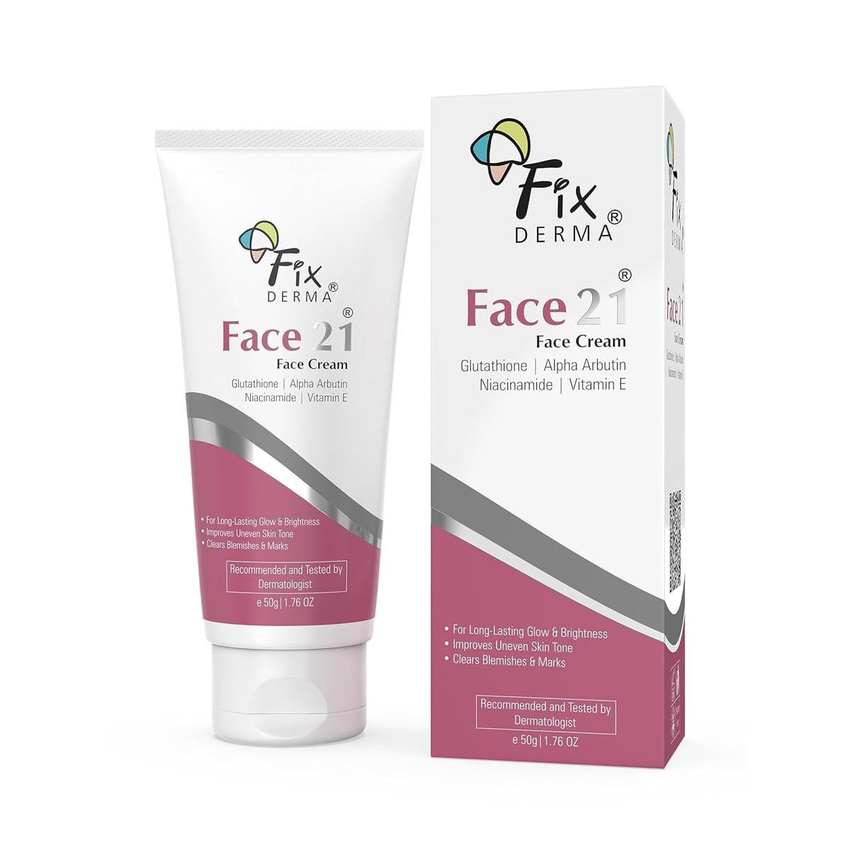 Fixderma Face21 Cleanser, Skin Brightening Cleanser, Exfoliates Dead Cells, Remove Pigmentation, Reduces Wrinkles & Fine Lines, Evens Skin Tone, Purifies Skin, 75ml