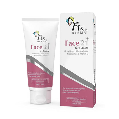 Fixderma Face21 Cleanser, Skin Brightening Cleanser, Exfoliates Dead Cells, Remove Pigmentation, Reduces Wrinkles & Fine Lines, Evens Skin Tone, Purifies Skin, 75ml
