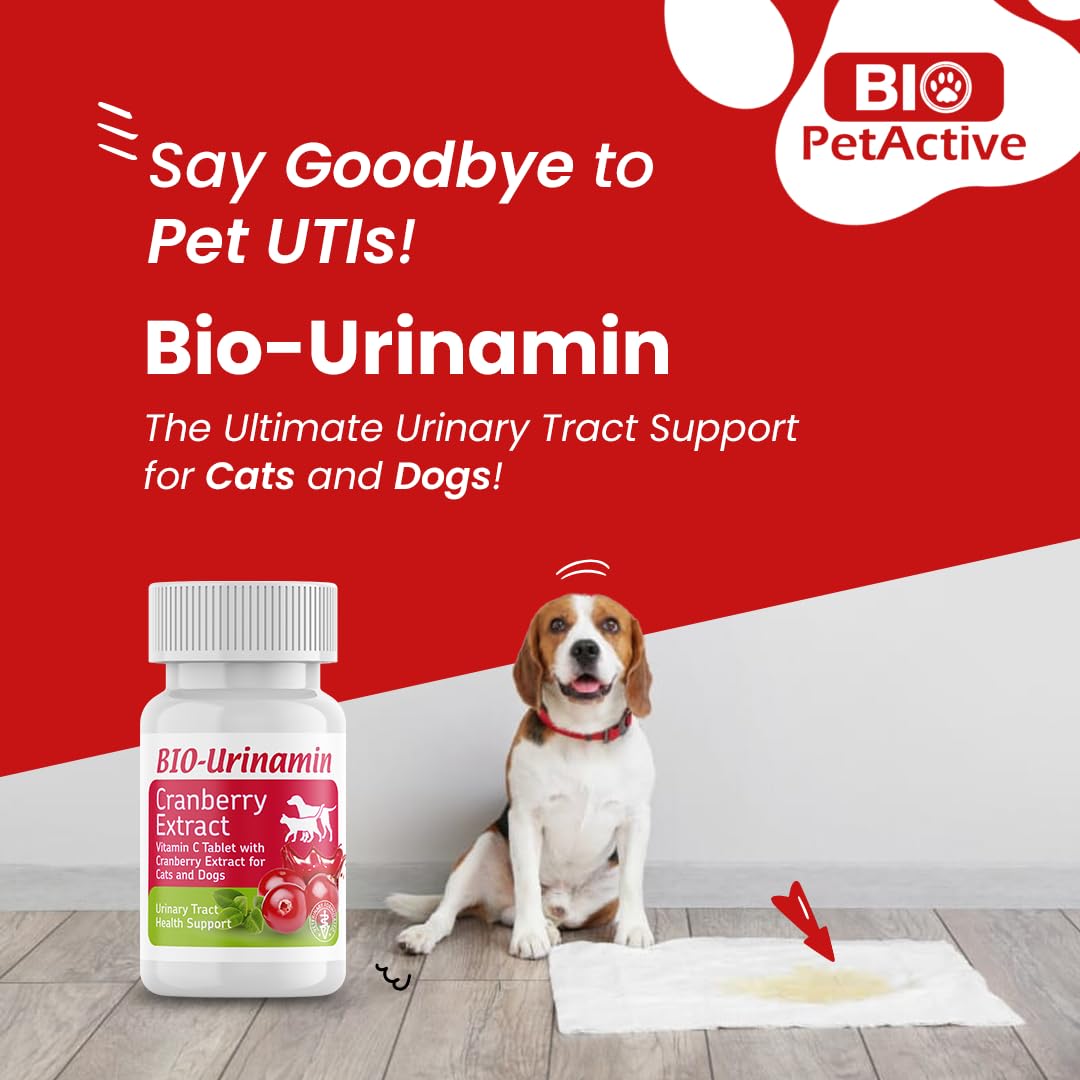 Bio PetActive Bio Urinamin Cranberry Extract Vitamin C Tablet with Cranberry Extract for Cats and Dogs(20 Tablets)
