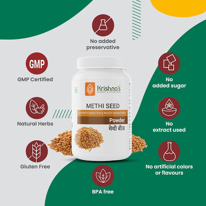Krishna's Methi Seed Powder - 100 g | Preservative Free | Hair Care | Supports Digestion | Weight Management