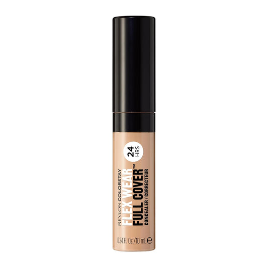 Revlon ColorStay Flex Wear, Full Cover Non-Creasing Concealer, Infused with Hyaluronic Acid & Vitamin E, Flexible Longwear, 030 Light Medium, 10 ml