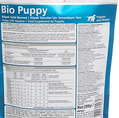Bio PetActive BIO Puppies 200 GRM Puppy Milk Replacer Food Supplement for Puppies Helps in Growth & Development of Puppy Dogs