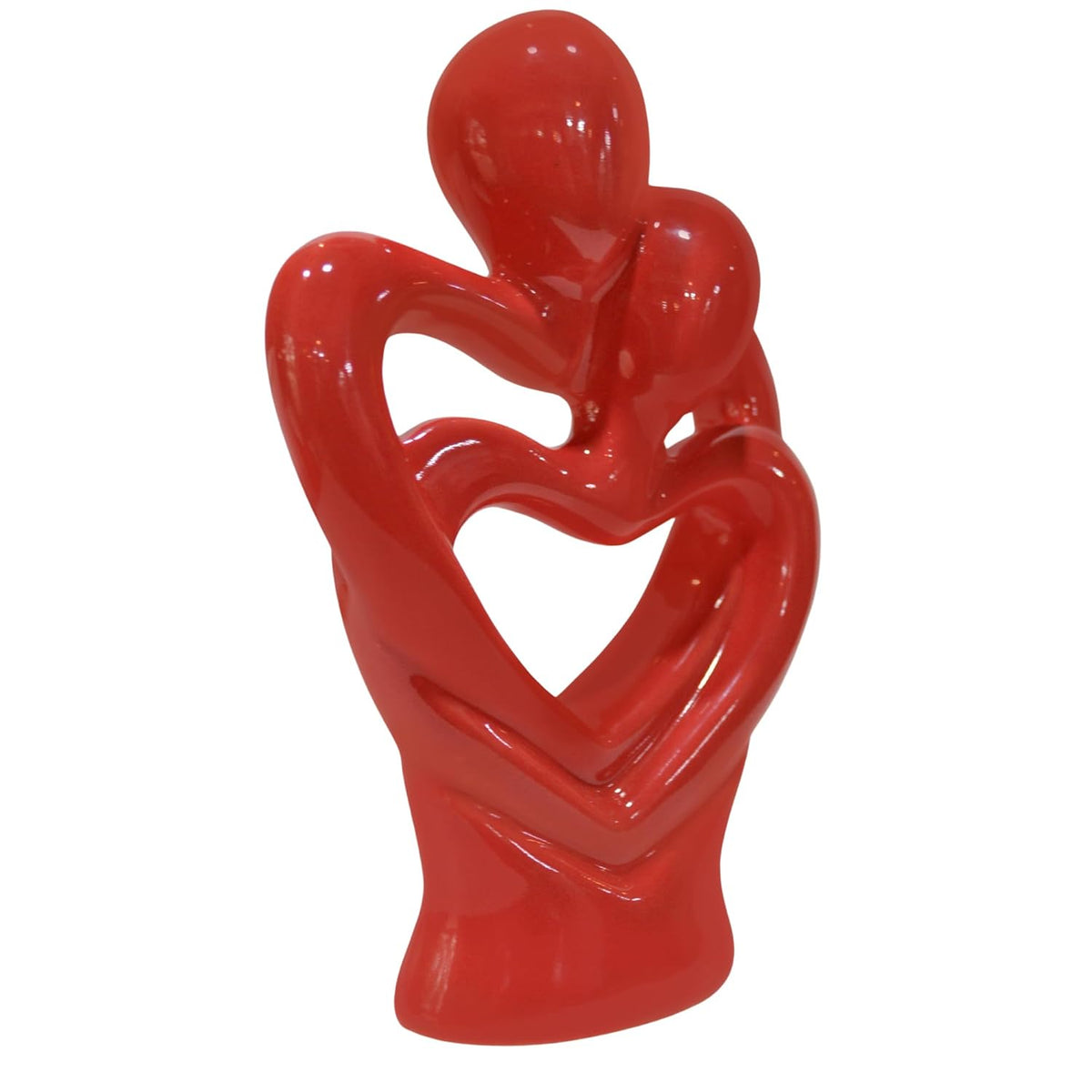 Hugging Couple Sculptures Showpiece, Ceramic Heart Shape Romantic Couple Statue, Home Decoration Items Showpiece for Gift Living Room House Warming Anniversary Birthday Office & Home Decor