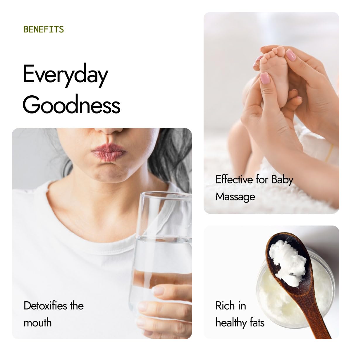 Kapiva Virgin Cold-Pressed Coconut Oil | 100% Pure, Unrefined & Edible | For Cooking, Skin & Baby Care, Oil Pulling | Coconut Oil For Hair | Keto Friendly